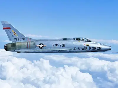 North American F-100 Super Sabre 3D model