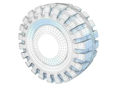 8 Tyres Collection two tractor 3D model