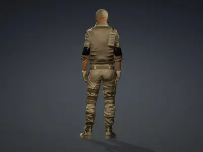 Combat Soldier Rigged Character 3D model