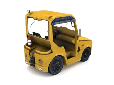 TLD JST-25 Baggage Tractor Low-poly 3D model