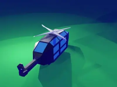 Helicopter heli pad Free low-poly 3D model