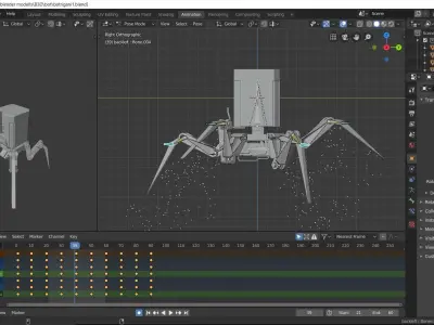 Concept Crawler Low-poly 3D model