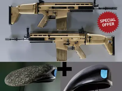 Military Collection Set  Low-poly 3D model