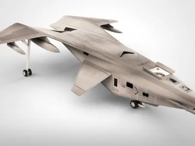 Dropship military aircraft 3D model