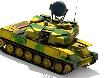ZSU 23-4 Shilka Low-poly 3D model