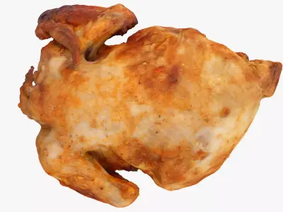 Chicken and a Parts Low-poly 3D model