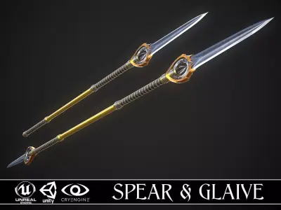 Spear and Glaive A7 Low-poly 3D model
