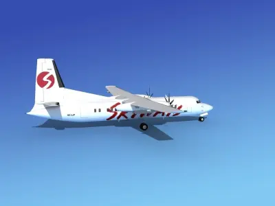 Fokker 50 Skyways 3D model