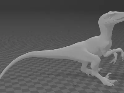 Velociraptor dinosaur 3D print model