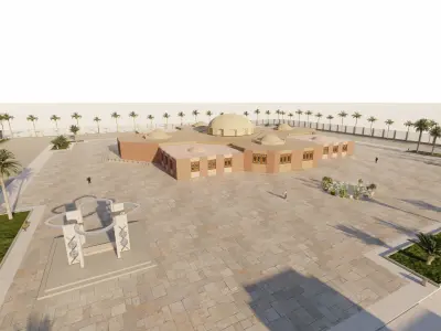 Traditional library-historical library-Islamic library 3D model