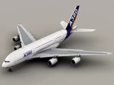 Airbus A380 Old House Colors 3D model