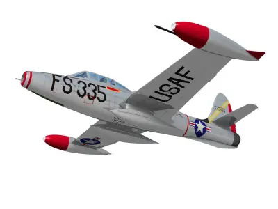 Republic F-84 Thunderjet 3D model