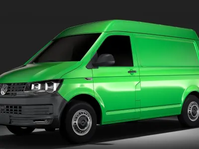 Volkswagen Transporter Van L1H2 T6 2017 3D model