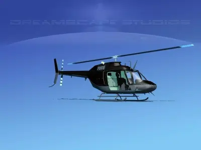 Bell OH-58B Covert 2 3D model