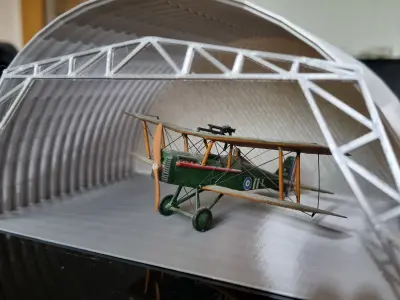 Hangar for Field simple with corrugated sheet iron 3D model