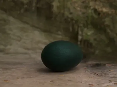 Emu Egg Low-poly 3D model