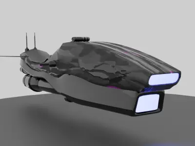 Motobike futuristic spaceship 3D model