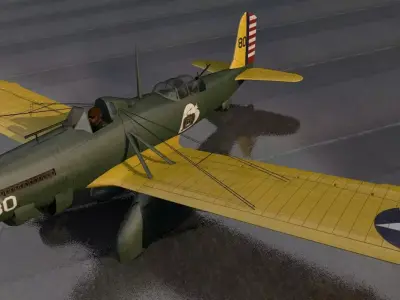 Curtiss A-8 Shrike 3D model