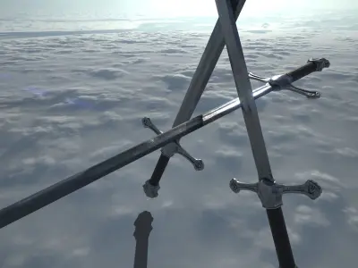 Medieval Sword 2 PBR GR Low-poly 3D model