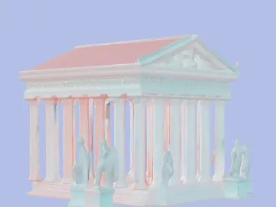 Eternal Vaporwave Temple 3D model
