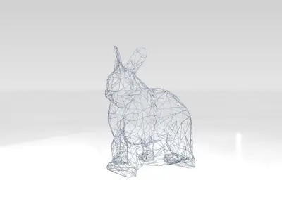 Rabbit Wireframe 3D model