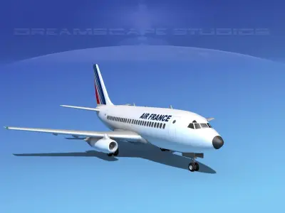 Boeing 737-100 Air France 3D model