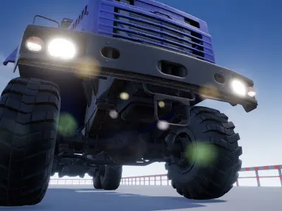 Dump Truck Low-poly 3D model