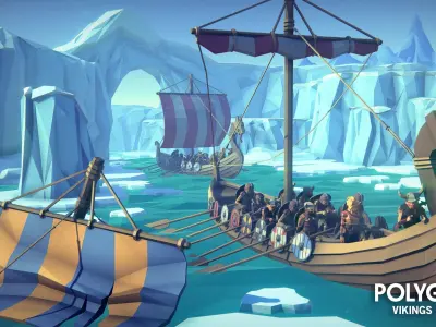 POLYGON - Vikings Pack Low-poly 3D model