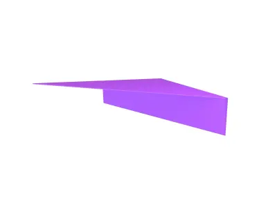 Paper Plane v4 009 Low-poly 3D model