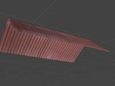 Shed Roof Low-poly 3D model