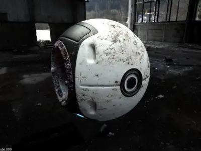 Vortex Orb Robot F01 Low-poly 3D model