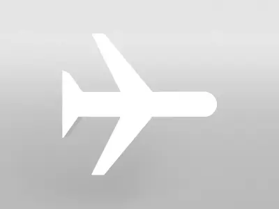 Airplane Mode Symbol v1 002 Low-poly 3D model