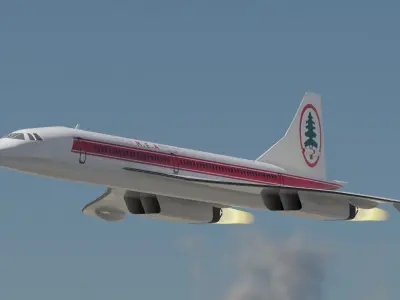 Middle East Airlines Concorde  3D model
