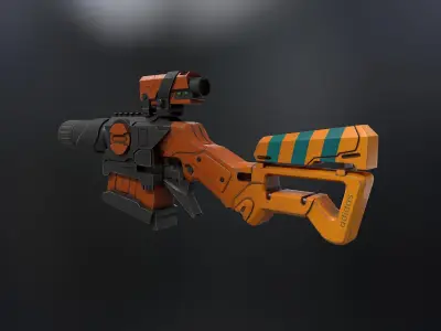 SciFI Shotgun  Low-poly 3D model