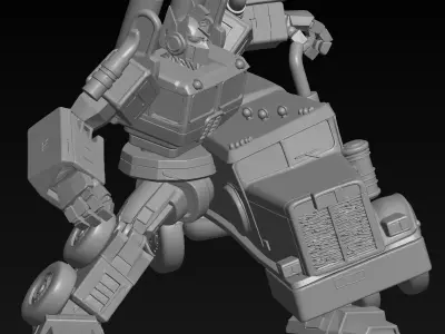 Optimus Prime Transformers G1 Truck Hybrid-Detailed 3D Printable 3D print model
