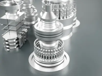 sci-fi kitbash elements 5-pcs 3D model