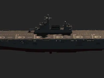 Chinese Navy Type 075 Amphibious Helicopter Assault Ship 3D model