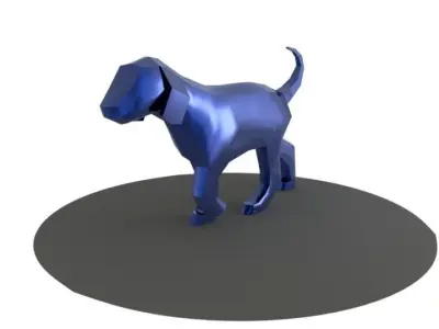 Dog-Low Polygon Low-poly 3D model