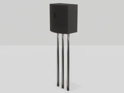 NPN PNP Transistor Free low-poly 3D model