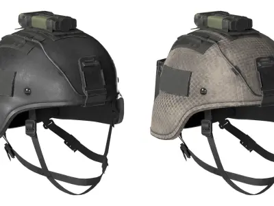 MICH HELMET LOW CUT Low-poly 3D model