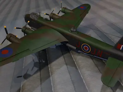 Short Stirling Mk-3 - RNZAF 3D model