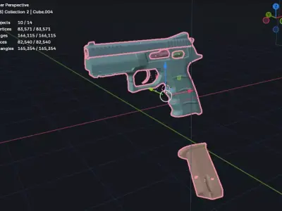 JAWS JTP-9C pistol produced in jordan 3D model