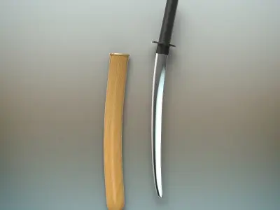 Sword samurai Low-poly 3D model