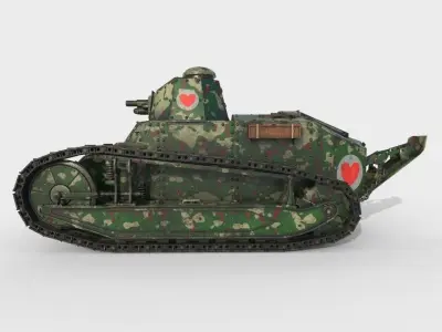 Renault FT-17 French 3D model
