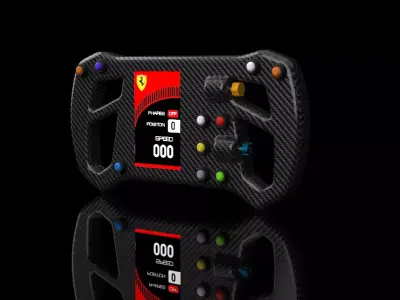 Carbon Fiber Steering Wheel 3D model