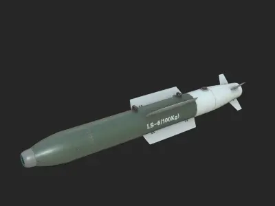 LS-6 100 kg glider guided bomb LS6 JSOW Low-poly 3D model