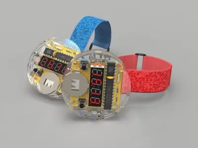 Led Wristwatch 3D model