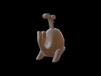 whale icon Low-poly 3D model