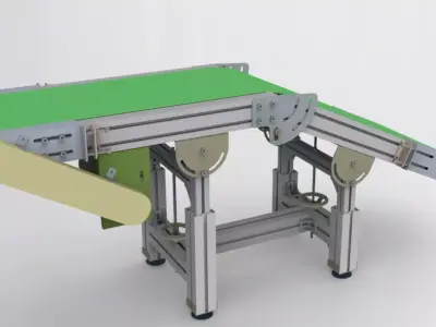 Height and Angle adjustable conveyor 3D model