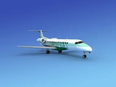 Embraer ERJ-135 Denver Express Jet 3D model